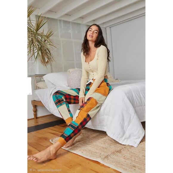 Urban Outfitters Out From Under Shay Spliced Lounge Pant M - Picture 3 of 7